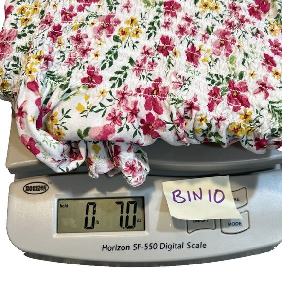 No Boundaries - Women's Junior's White, Pink Floral Print Gathered Peplum XL - Picture 11 of 11